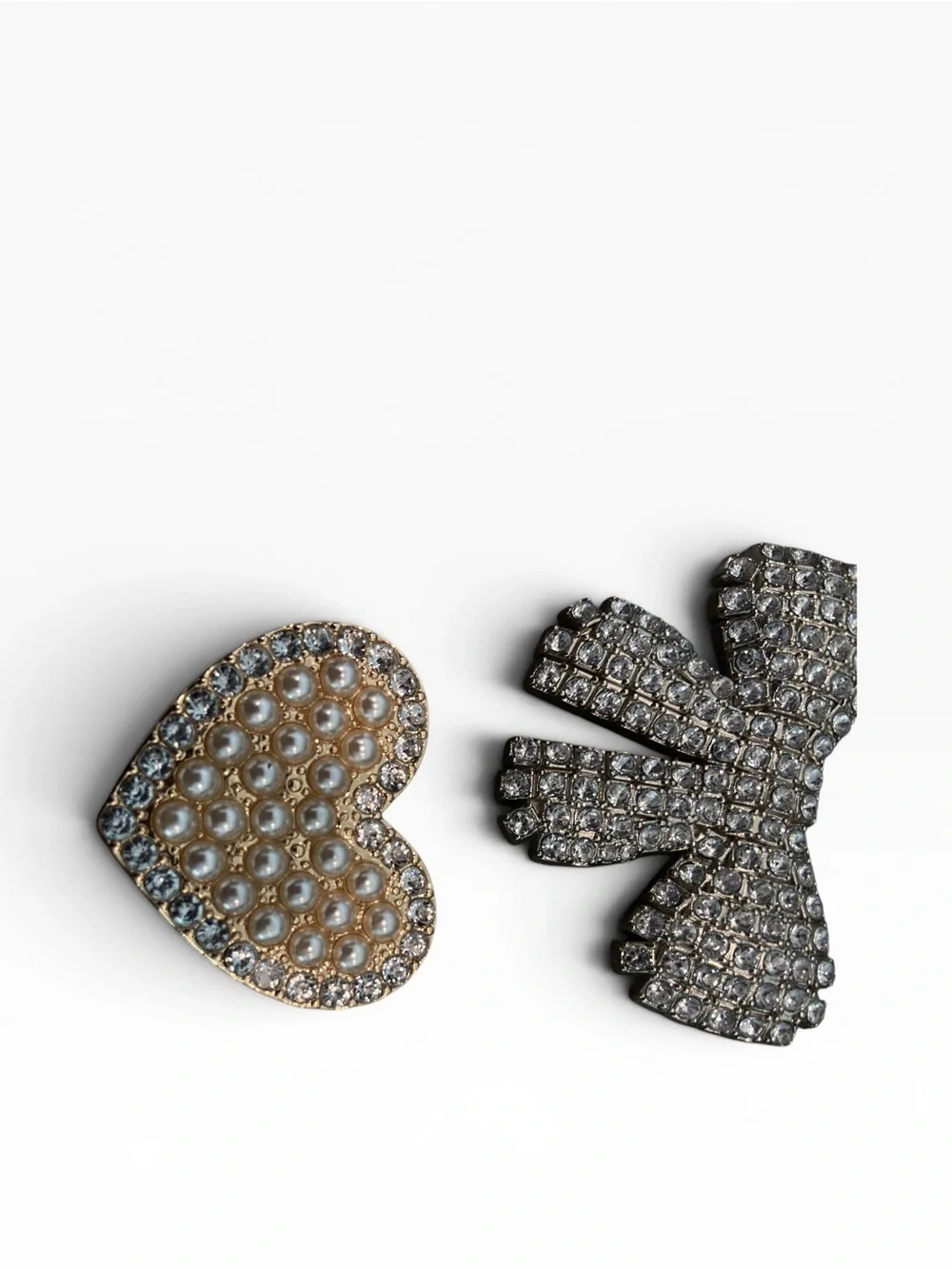 Crocs Gold & Pearl Heart Jibbitz Charm Pack - Women Accessories